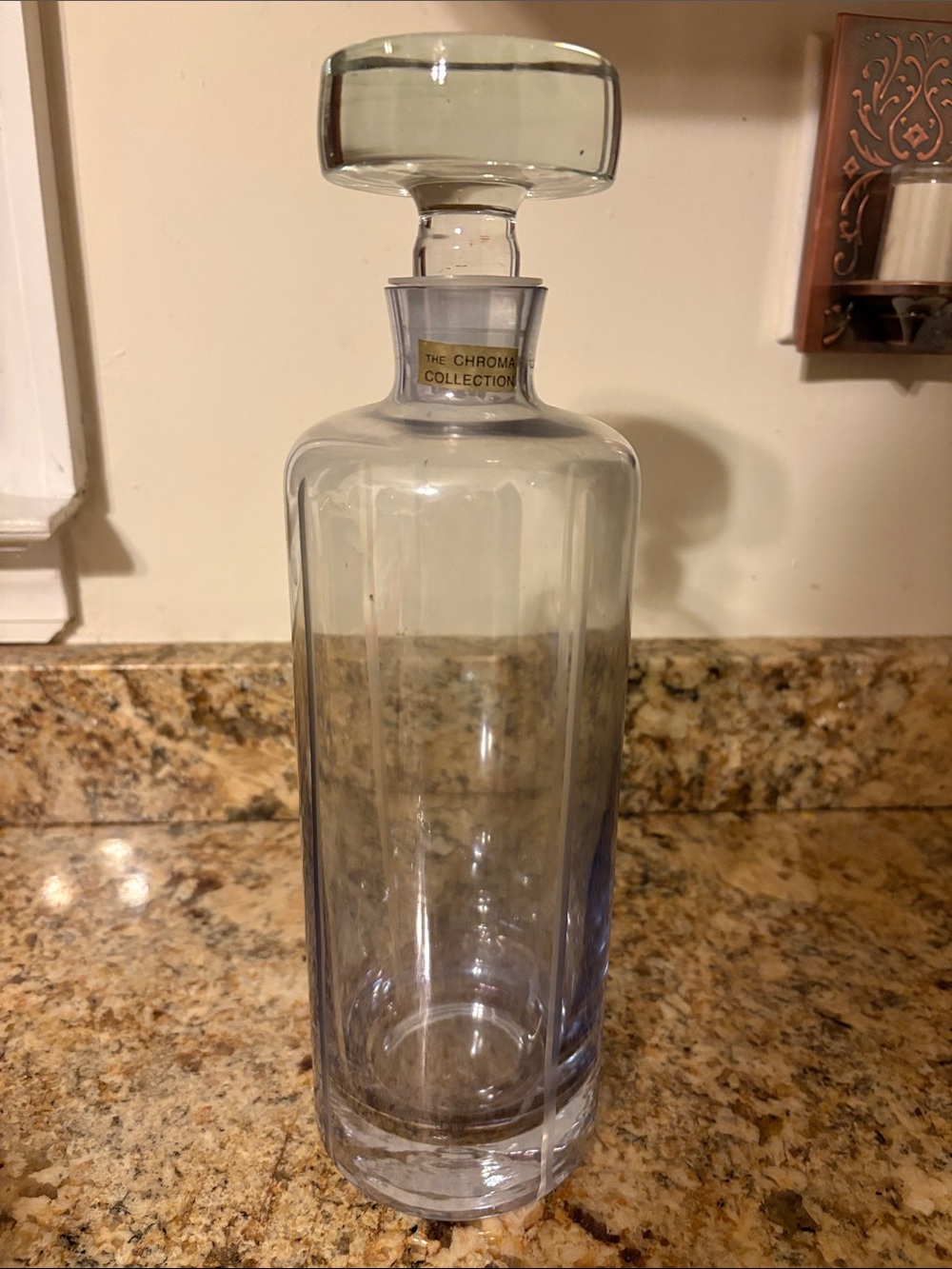 The Chrome Collection Clear Glass Decanter